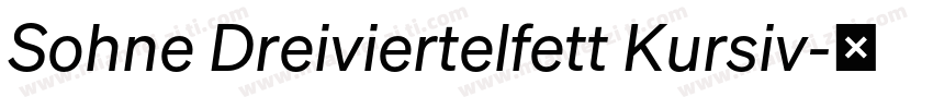 Sohne Dreiviertelfett Kursiv字体转换